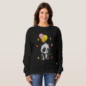 Sweatshirt Balloons Chine Panda Faune Forêt Animale Mange P (Devant entier)