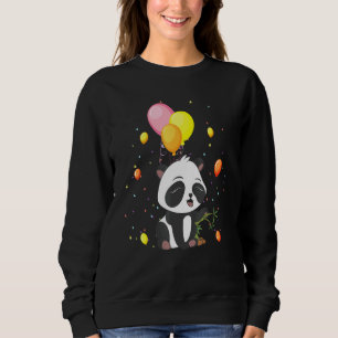 Sweatshirt Balloons Chine Panda Faune Forêt Animale Mange P