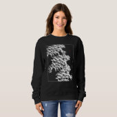 Sweatshirt Bamboo Graphic Bamboo Silhouette Botanical White a (Devant entier)