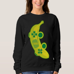 Sweatshirt Banana Game Controller Gamer Fruit Food Technology