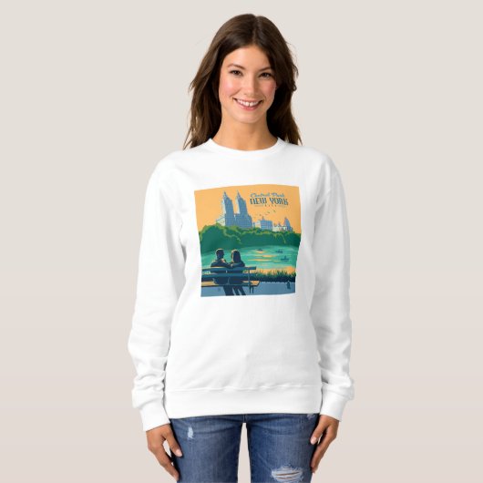 Sweatshirt Banc de New York Central Park (Devant entier)