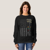 Sweatshirt Bande de Drapeau Américain pour Course de Dragster (Devant entier)