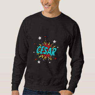 Sweatshirt Bande dessinée de nom personnalisé drôle Super-hér