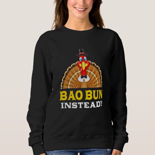 Sweatshirt Bao Bun Au Lieu Thanksgiving Porc Bun Black Friday (Devant)