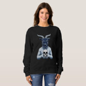 Sweatshirt Baphomet Et Crâne (Devant entier)