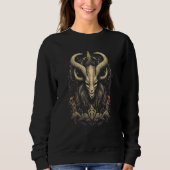 Sweatshirt Baphomet Goat Head Satanic Witchcraft Occult Graph (Devant)