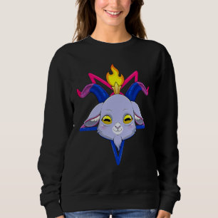 Sweatshirt Baphomet Satan Chèvre Tête Bisexuel Fierté LGBT Bi