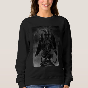 Sweatshirt Baphomet Satanic Satan Chèvre Tête 666 Occulte Pag