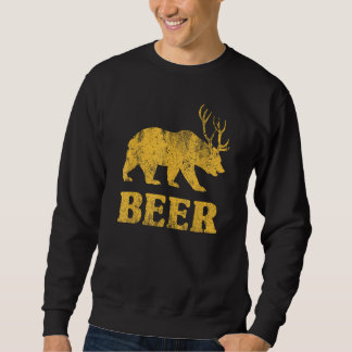 Sweatshirt Bär+Hirsch Bier Funny