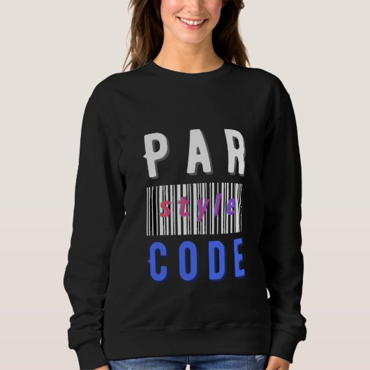Sweatshirt Bar Style Code Modern Barcode Programming T-Shirt (Devant)