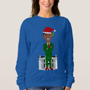 Sweatshirt barack obama santa claus