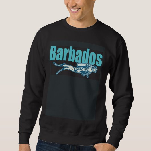 Sweatshirt Barbados Scuba Diver Souvenir (Devant)