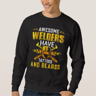 Sweatshirt Barbe Et Tatouage Souder Drôle Dit Souder