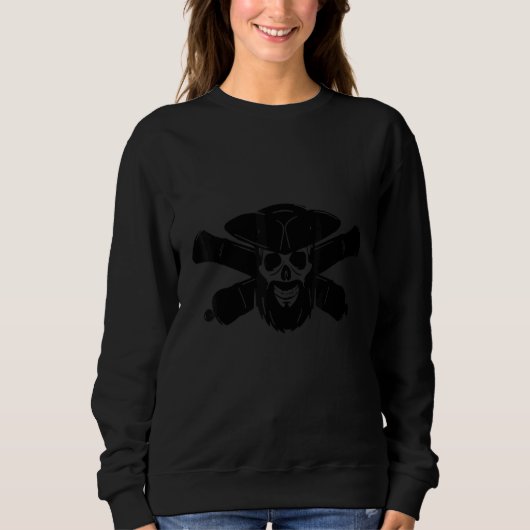 Sweatshirt Barbe Noire Câble Cannon Crossbones (Devant)