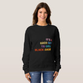 Sweatshirt Barbecue C'est un bon jour pour griller Black Angu (Devant entier)