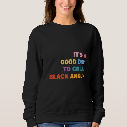 Sweatshirt Barbecue C'est un bon jour pour griller Black Angu (Devant)