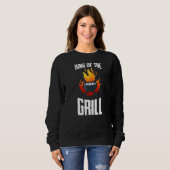 Sweatshirt Barbecue Dit King Of The Grill Barbecue Tongs (Devant entier)