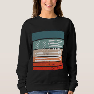 Sweatshirt Barbecue outils drapeau américain grillade design