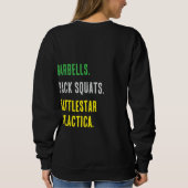 Sweatshirt Barbell, Back Squats, Battlestar (Dos)