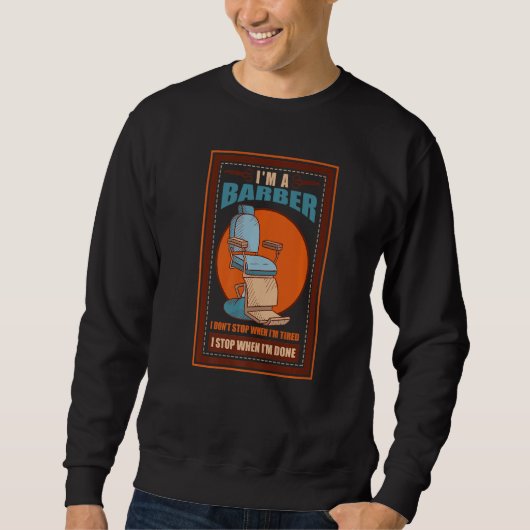 Sweatshirt Barber Barbershop Coiffeuse coiffeuse coiffeuse co (Devant)