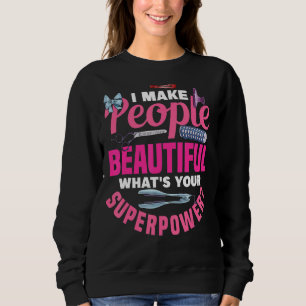 Sweatshirt Barber Chaise Belle Coiffeuse Ciseaux Barbier