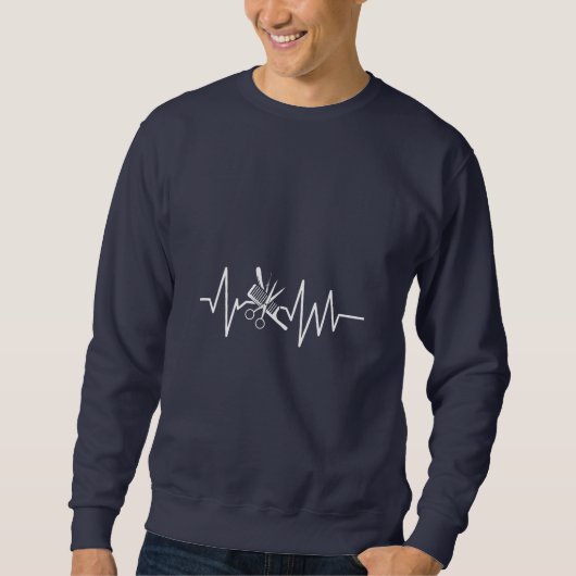 Sweatshirt Barber Shop - Ciseaux Barber Comb (Devant)