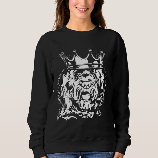 Sweatshirt Barbet with crown dog hound dog mom (Devant)