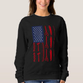 Sweatshirt Barbier Cool coiffeur Drapeau Américain (Devant)