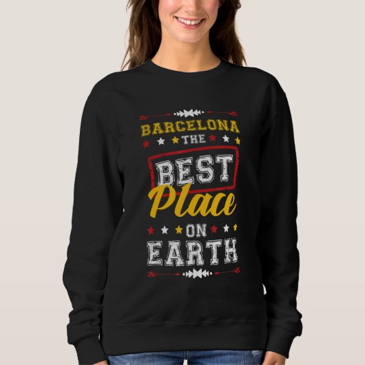 Sweatshirt Barcelona Vacation Party Team Quote (Devant)