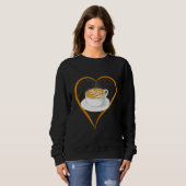 Sweatshirt Barista Cute Café Coeur Café Cappuccino (Devant entier)