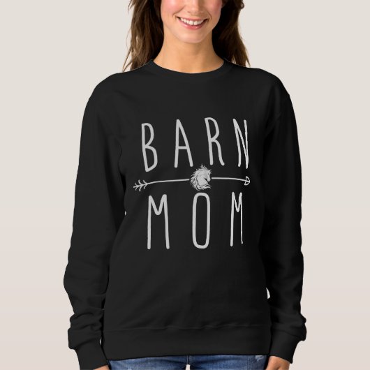 Sweatshirt Barn Maman I Love My Horses Racing Horseback (Devant)