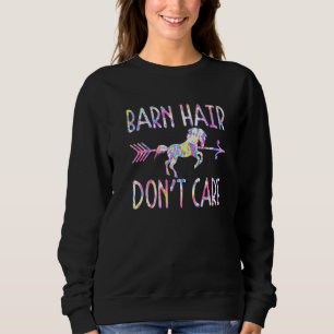 Sweatshirt Barn Tie-Dye Cheveux Peu Importe Amour Équitation