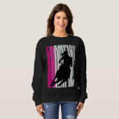 Sweatshirt Barrel Racing Champion Horse Riding Pink Retro Cow (Devant entier)