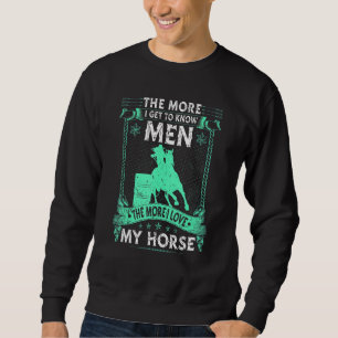 Sweatshirt Barrel Racing I Love My Horse Rodeo Cowgirl Barrel