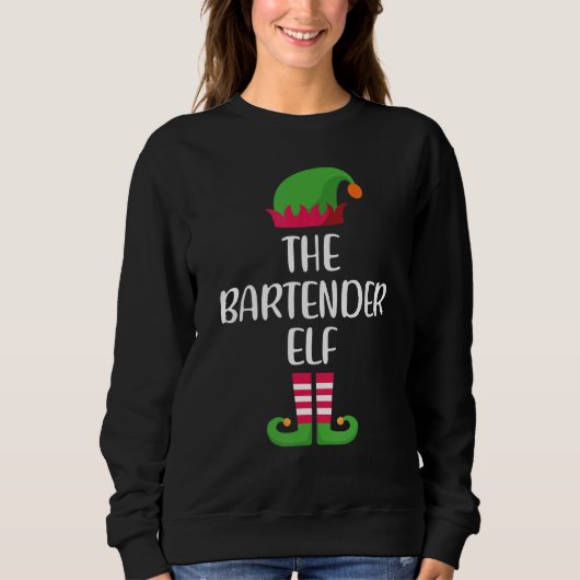 Sweatshirt Bartender Elf Family Matching Group Christmas Paja (Devant)