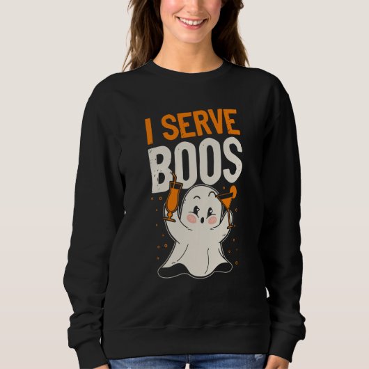 Sweatshirt Bartender Mixologist Halloween Pun I Serve Boos (Devant)
