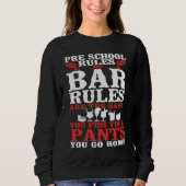 Sweatshirt Bartender Mixologist Preschool Rules And Bar Rules (Devant)
