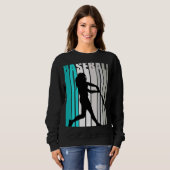 Sweatshirt Base-ball Fille Baseball Cool Unique Softball Fan (Devant entier)