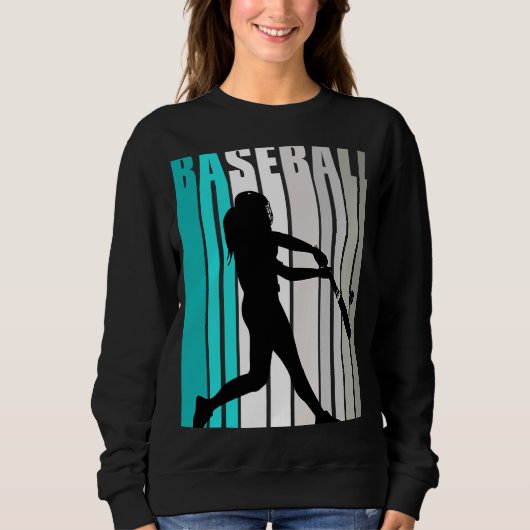 Sweatshirt Base-ball Fille Baseball Cool Unique Softball Fan (Devant)