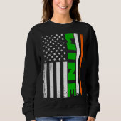 Sweatshirt Base de Jour de la Saint Patrick Drapeau Américain (Devant)