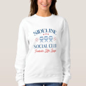 Sweatshirt Baseball Baseline Social Club avec nom de ligue (Devant)