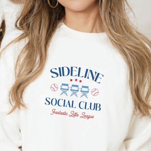 Sweatshirt Baseball Baseline Social Club avec nom de ligue