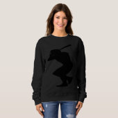 Sweatshirt Baseball Batter Silhouette (Devant entier)