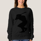 Sweatshirt Baseball Batter Silhouette (Devant)