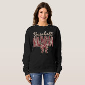Sweatshirt Baseball Bow Maman, Fête des Mères (Devant entier)