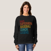 Sweatshirt Baseball Coach Dad  For Men Women Family Matching  (Devant entier)