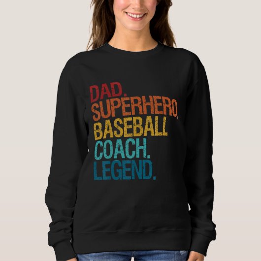Sweatshirt Baseball Coach Dad  For Men Women Family Matching  (Devant)