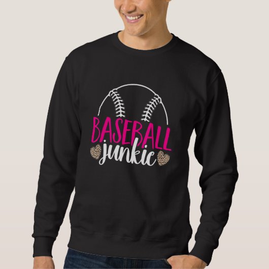 Sweatshirt Baseball Femme Motif Léopard Baseball Fille (Devant)