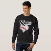 Sweatshirt Baseball heart for baseball moms (Devant entier)
