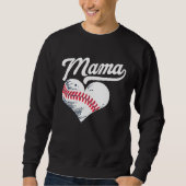Sweatshirt Baseball heart for baseball moms (Devant)